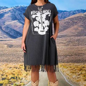 Plus Size Festival Fringe Hem Dress