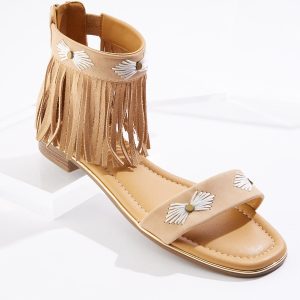 Fringe Aztec Sandals