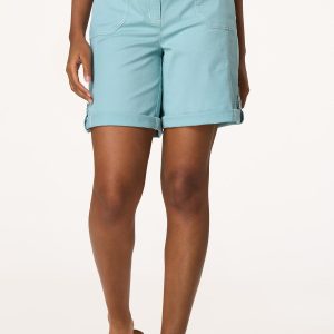 Contrast Roll Tab Shorts