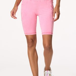Washed Pink Biker Shorts