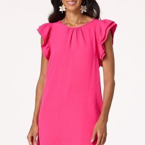 Double Flutter Sleeve Dress