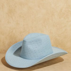Rhinestone Blue Western Hat