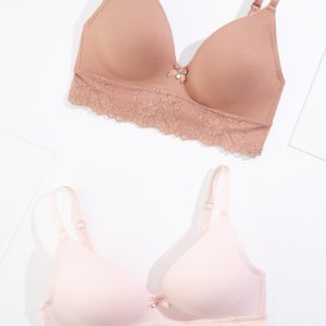 Plus Size Brushed Microfiber Wire- Free Bra Set