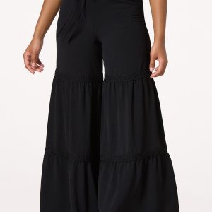 Petite Lace Inset Pants