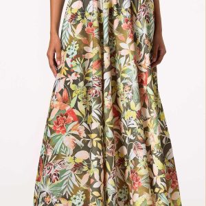 Tropical Wide Sweep Skirt