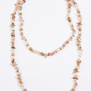 Semi- Precious Stone Bead Wrap Necklace