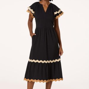 Ric Rac Flutter Sleeve Dress