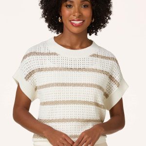 Shine Stripe Pullover Sweater