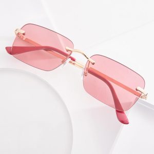 Color Lens Rimless Sunglasses