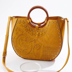 Laser Cut Stud Satchel