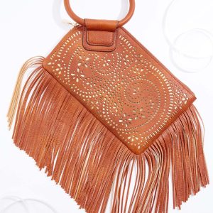 Laser Cut Fringe Wristlet