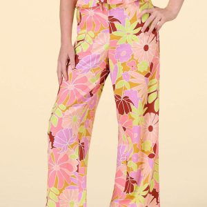Girls Retro Floral Pants
