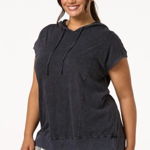 Plus Size Hooded Jersey Knit Tunic