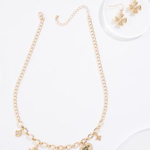 Inspirational Charm Chain Necklace Set