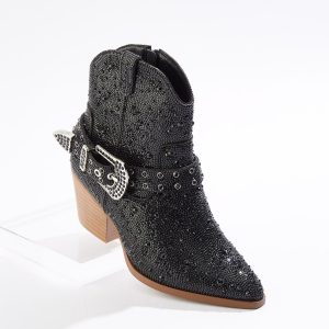 Bling Buckle Booties