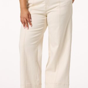 Plus Petite Natural Wide Leg Jeans