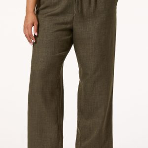 Plus Size Tie Front Pants