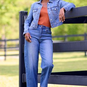 High Rise Barrel Leg Jeans