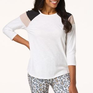 Colorblock Shoulder Tunic Top