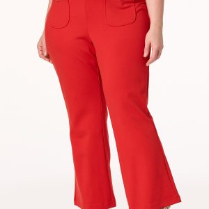 Plus Size Ponte Kick Flare Pants