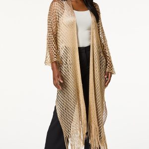 Open Weave Metallic Cover- Up