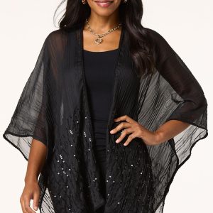 Sequin Pleated Kimono