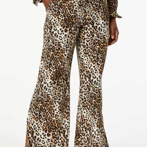 Leopard Wide Leg Pants