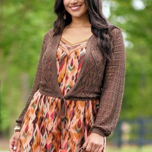 Plus Size Pointelle Knit Cardigan
