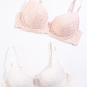Pink Lace Bra Set