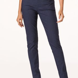 Petite Dressy Denim Slim Leg Pants