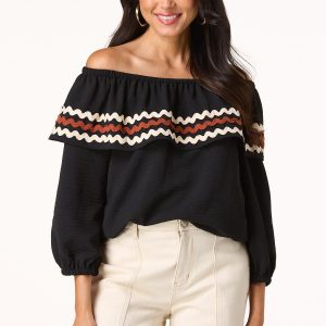 Off Shoulder Ric Rac Top