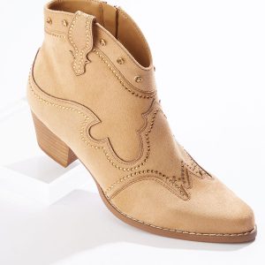 Wide Width Embellished Trim Western Booties