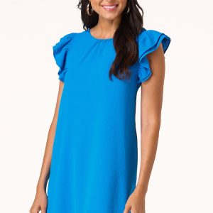 Tiered Ruffled Sleeve Dress