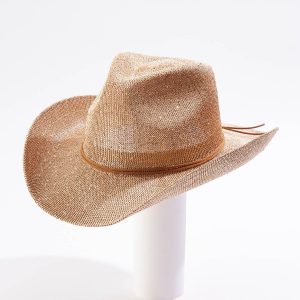 Sequin Detail Western Hat
