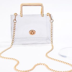 Lucite Metal Handle Crossbody