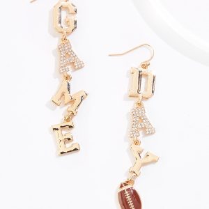 Football Linear Game Day Earrings