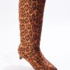 Faux Suede Leopard Tall Boots