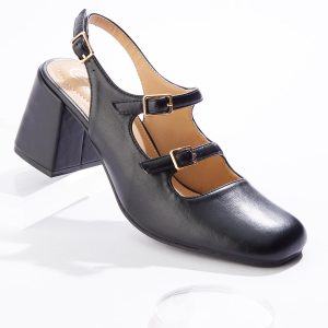 Wide Width Mary Jane Buckle Heels