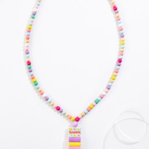 Teacher Books Bead Lanyard Necklace