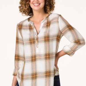Shimmer Plaid Popover Top