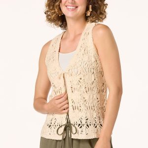 Soutache Tie Front Vest