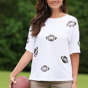Sequin Football Tunic Top