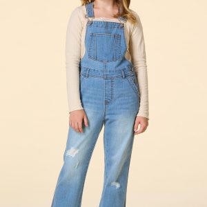Girls Denim Overalls