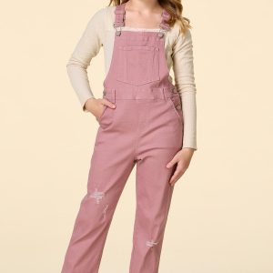 Girls Pink Overalls