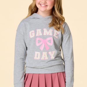 Girls Game Day Bow Hoodie