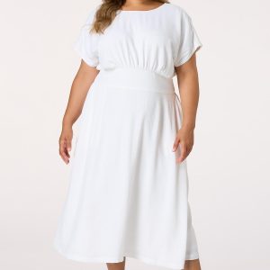 Plus Size Empire Waist Midi Dress