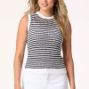 Stripe Open Stitch Tank