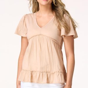 Crinkled Babydoll Top