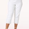 Plus Size Scallop Hem Cropped Jeans