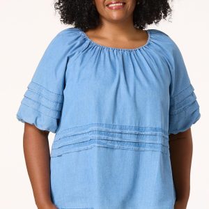 Plus Size Chambray Poet Top